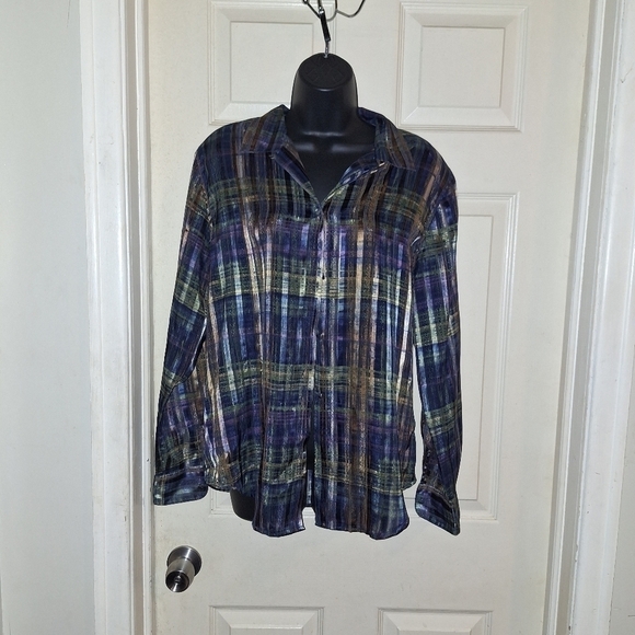 Dressbarn button-down blouse size large - Picture 1 of 5